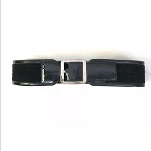 Ann Taylor Black Leather Thick Belt